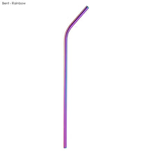 Load image into Gallery viewer, rainbow eco friendly custom printed promotional reusable straws