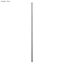 Load image into Gallery viewer, silver eco friendly custom printed promotional reusable straws