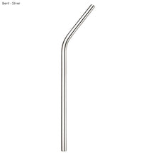 Load image into Gallery viewer, silver eco friendly custom printed promotional reusable straws
