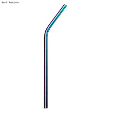 Load image into Gallery viewer, rainbow eco friendly custom printed promotional reusable straws
