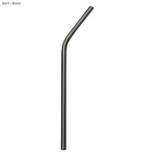 Load image into Gallery viewer, black eco friendly custom printed promotional reusable straws