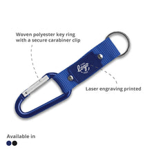Load image into Gallery viewer, Custom Printed Carabiner Key Rings with Logo