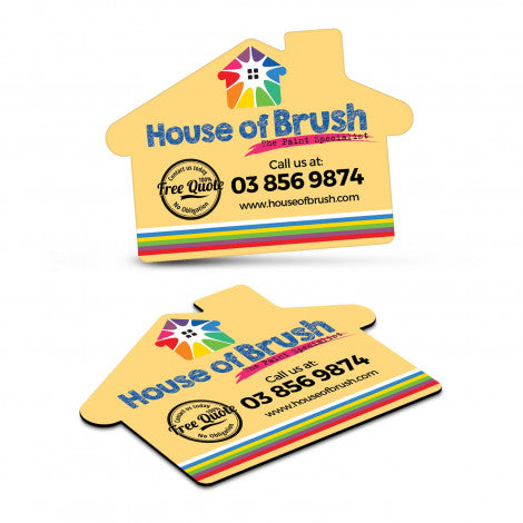 Custom Printed Fridge Magnet 70 x 50mm - House Shape with Logo