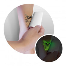 Load image into Gallery viewer, Custom Printed Temporary Tattoo Glow in the Dark - 51mm x 51mm with Logo
