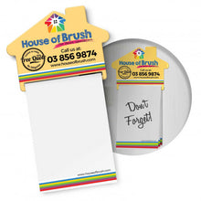 Load image into Gallery viewer, Custom Printed Magnetic House Memo Pad A7 - Full Colour with Logo
