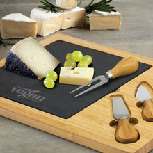 Load image into Gallery viewer, Custom Printed Slate Cheese Board with Logo
