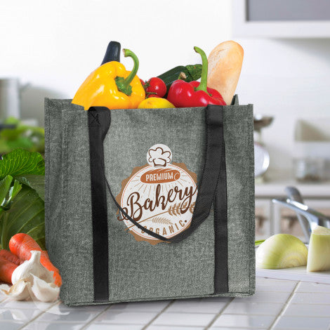 Custom Printed Super Shopper Heather Tote Bags with Logo