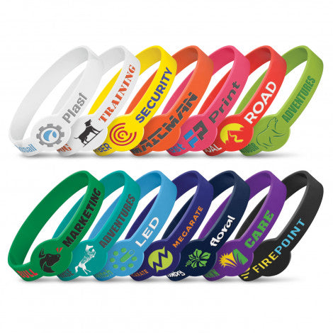 Custom Branded Xtra Silicone Wrist Band Debossed Printed With Logo