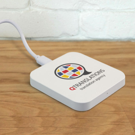 Custom Printed Vector Wireless Charger - Square with Logo