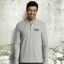Load image into Gallery viewer, Custom Printed SOLS Perfect Mens Long Sleeve Polo with Logo
