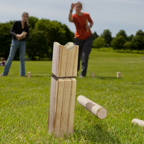 Custom Printed Kubb Wooden Game with Logo