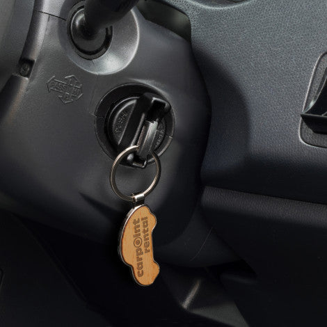 Custom Printed Santo Car Shaped Key Ring with Logo