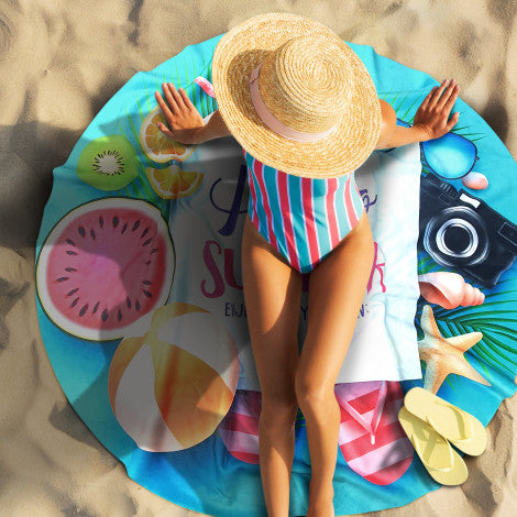 Custom Printed Paradiso Beach Towel - Full Colour with Logo