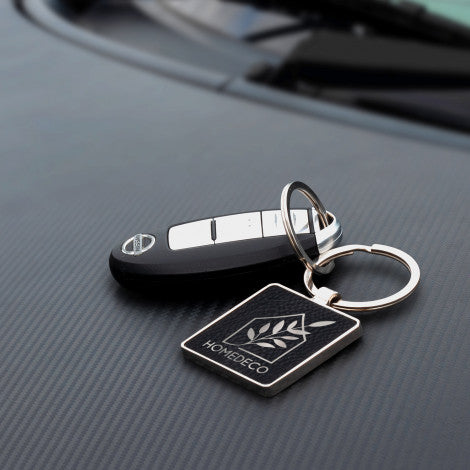 Custom Printed Capulet Key Ring - Square with Logo