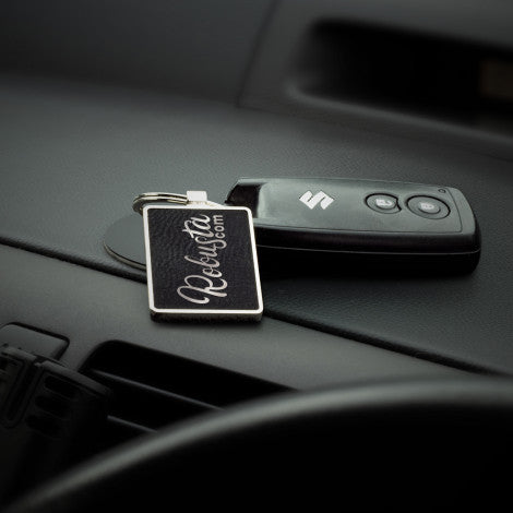 Custom Printed Capulet Key Ring - Rectangle with Logo