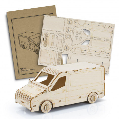 Custom Printed BRANDCRAFT Van Wooden Model with Logo