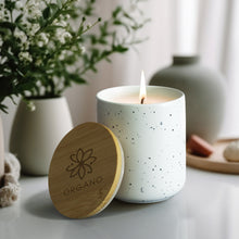 Load image into Gallery viewer, Custom Printed NATURA Candle with Bamboo Lid with Logo
