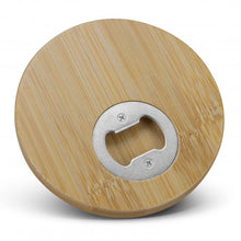 Load image into Gallery viewer, Bamboo Bottle Opener Coaster - Round

