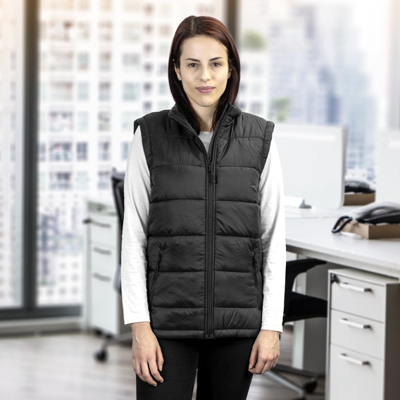 Custom printed TRENDSWEAR Milford Womens Puffer Vest with Your Logo