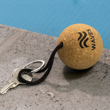 Load image into Gallery viewer, Custom Printed Cork Floating Key Ring - Round with Logo
