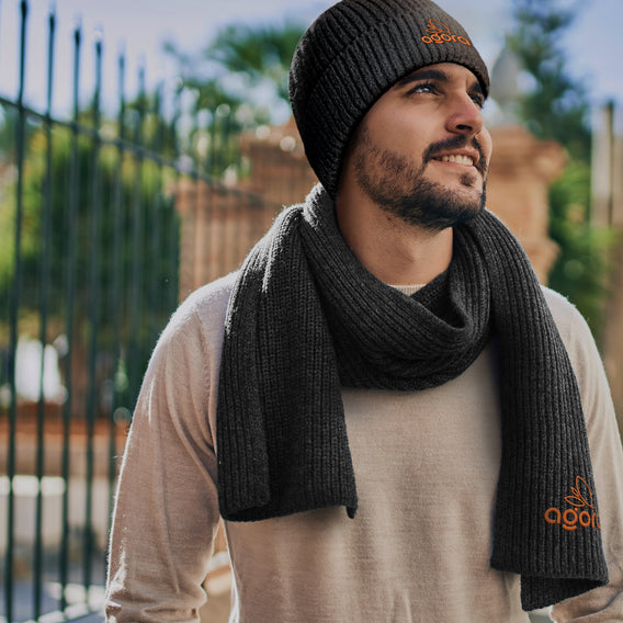 Custom printed Avalanche Scarf and Beanie Set with Your Logo