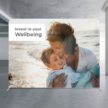 Load image into Gallery viewer, Custom printed promotional Straight Stretch Media Wall Large 
