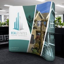 Load image into Gallery viewer, Custom printed promotional Curved Stretch Media Wall Small 
