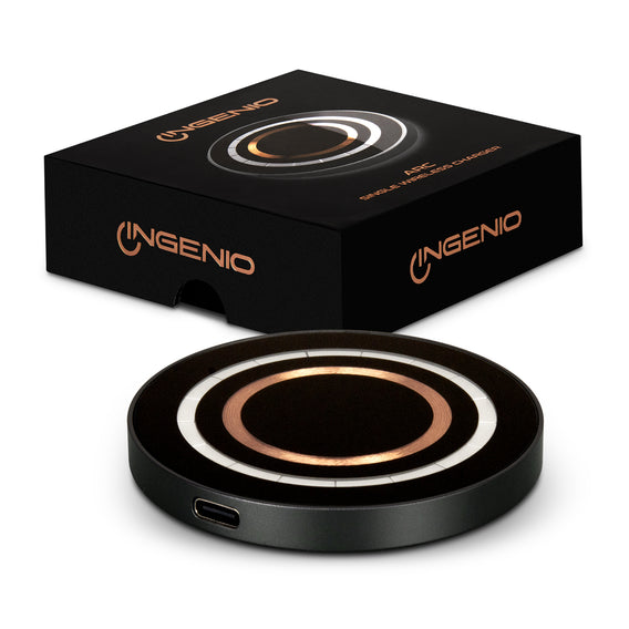 Custom printed INGENIO Arc Single Wireless Charger with logo