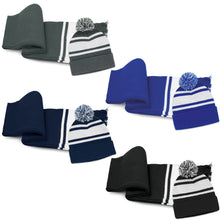 Load image into Gallery viewer, Commodore Scarf and Beanie with Pom Pom Set
