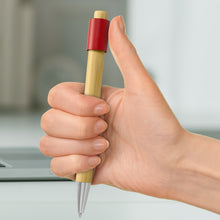 Load image into Gallery viewer, custom printed Bamboo Spinner Pen with your logo
