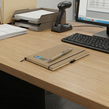 Load image into Gallery viewer, Custom printed promotional Kraft Notebook and Pen Gift Set 
