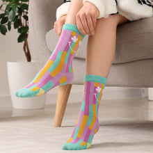 Load image into Gallery viewer, Custom printed promotional Pixel Knitted Bamboo Socks
