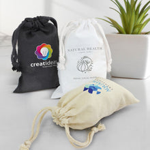 Load image into Gallery viewer, Custom Printed Cotton Gift Bags Small with Logo
