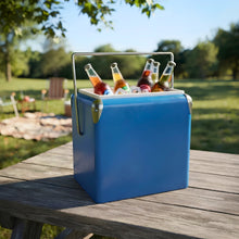 Load image into Gallery viewer, Custom printed promotional Retro Metal Ice Cooler Box 13L
