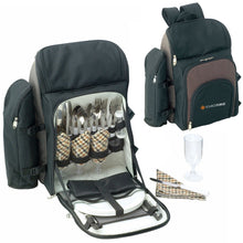 Load image into Gallery viewer, Custom Printed Kimberley 4 Setting Picnic Backpack with Logo
