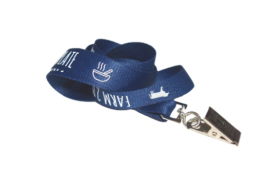 Custom Printed Lanyard 15mm Screen Printed Alligator Clip with Logo