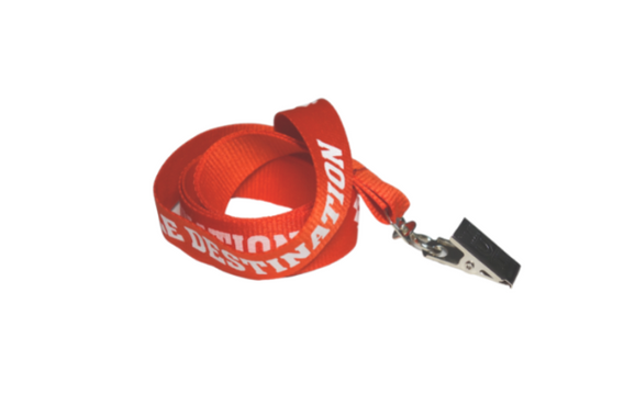 Custom Printed Lanyard 20mm Screen Printed Alligator Clip with Logo