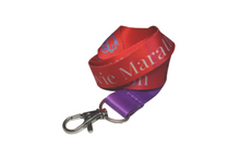 Load image into Gallery viewer, Custom Printed Lanyard 20mm Budget Full Colour Carabiner Clip with Logo

