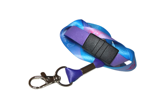 Custom Printed Local Taurus Lanyard 15mm Full Colour Carabiner Clip & Breakaway with Logo