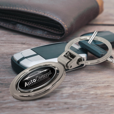 Custom Printed Spinning Metal Key Rings with Logo