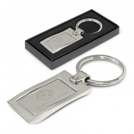 Custom Printed Wave Metal Key Rings with Logo