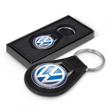 Load image into Gallery viewer, Custom Printed Baron Leather Key Rings Round with Logo
