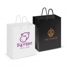 Load image into Gallery viewer, Custom Printed Laminated Paper Bags Medium with Logo
