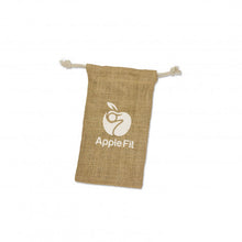 Load image into Gallery viewer, Custom Printed Jute Gift Bags Small with Logo
