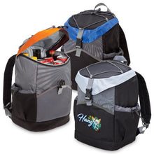 Load image into Gallery viewer, Custom Printed Sunrise Backpack Cooler with Logo
