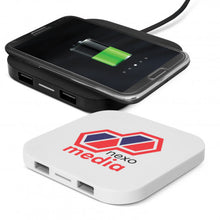 Load image into Gallery viewer, Custom Printed Impulse Wireless Charging Hub with Logo
