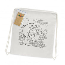 Load image into Gallery viewer, Custom Printed Colouring Drawstrings Backpacks with Logo
