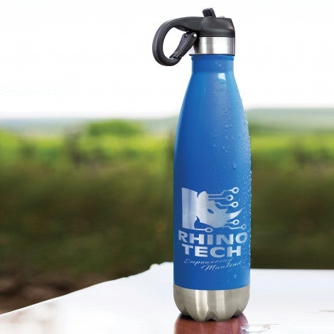 Custom Printed Mirage Steel Bottle - Flip Lid with Logo