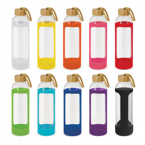 Custom Printed Eden Glass Bottle - Silicone Sleeve with Logo