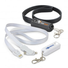 Load image into Gallery viewer, Custom Printed Artex 3in1 Charging Lanyard with Logo
